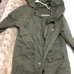 Long green jacket size small